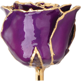 24K Solid Gold Rose- Purple